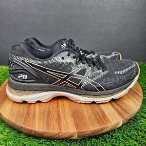 Asics Gel Nimbus 20 Shoes Womens Size 8.5 Black Lace Up Running Sneakers T850N